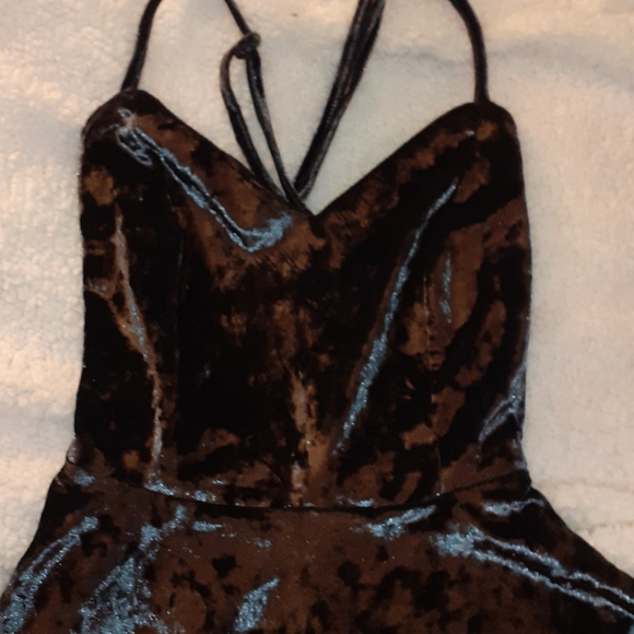 Velvet Mini Skater Dress - Picture 2 of 4